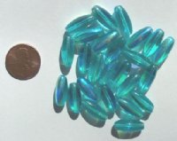 25 17x7mm Turquoise AB Ovals